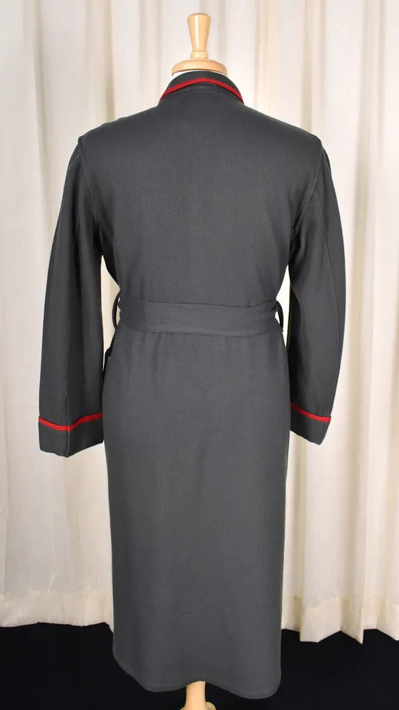 1950s Vintage Wool Monogrammed Robe