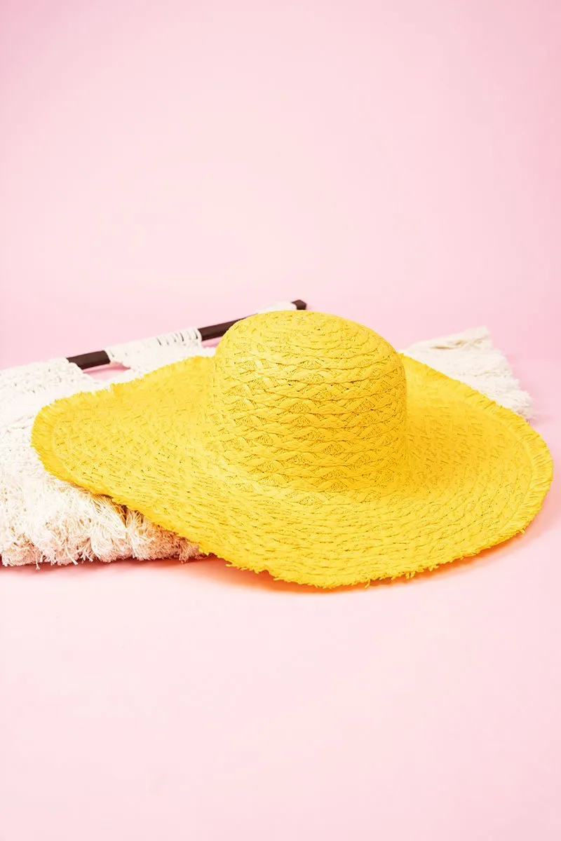 50% OFF! Sun-Soaked Summer Yellow Straw Hat