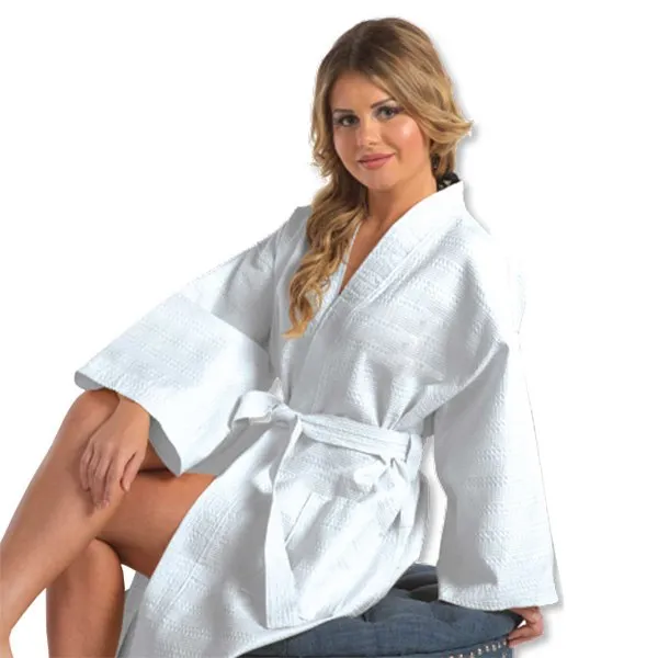 50" Kimono Italian Waffle Weave Robe (Q246211)