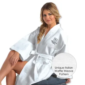 50" Kimono Italian Waffle Weave Robe (Q246211)
