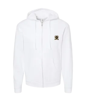All Father Games - LORE HOUND - White Zip Up Hoodie