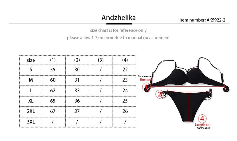 Anadzhelia Sexy Bandage Push Up Bikini Set Solid Swimwear Women 2021 Summer Two Piece Swimsuit Beach Bathing Suit AK5922-2
