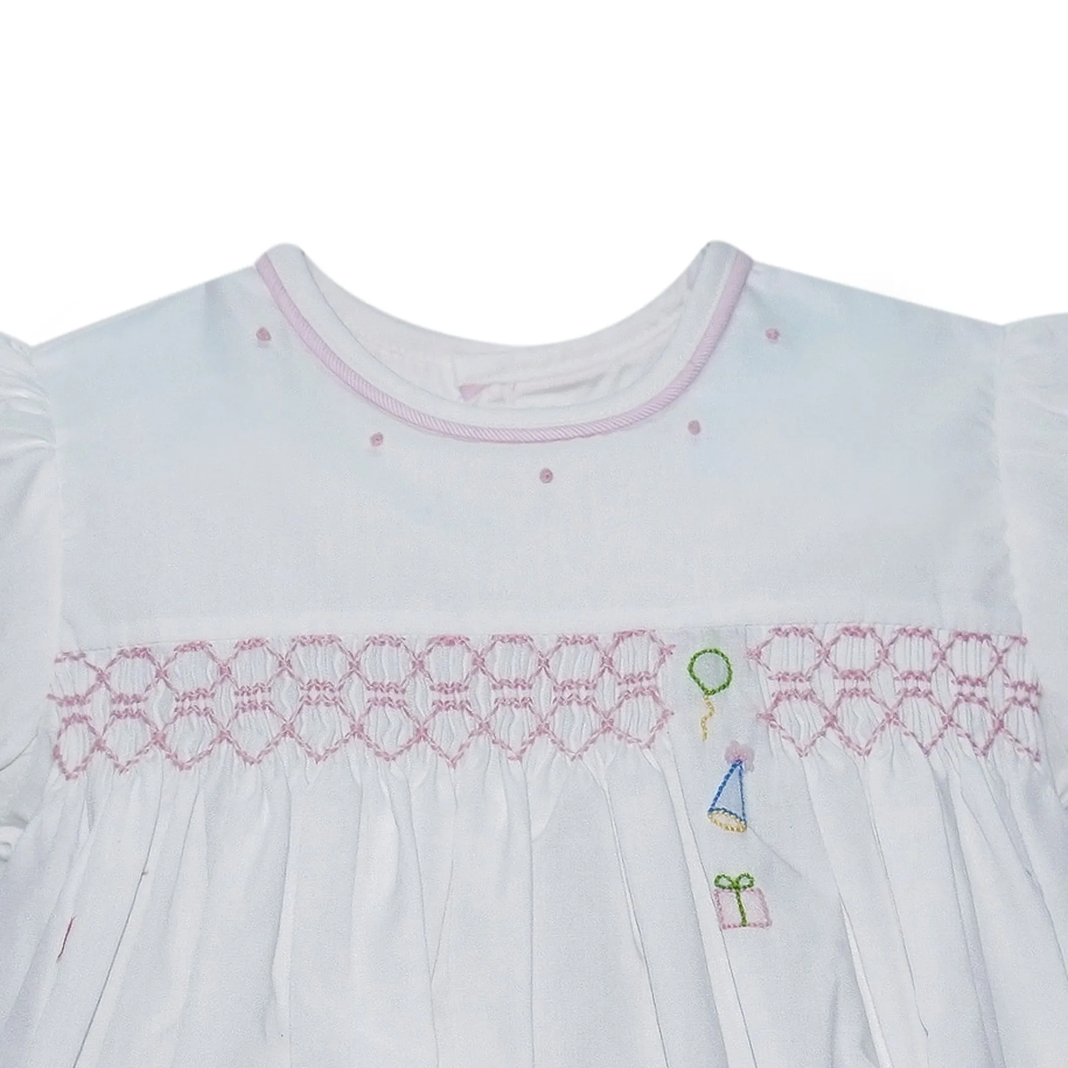 Balloon/Hat/Present Embroidered Girl Bubble