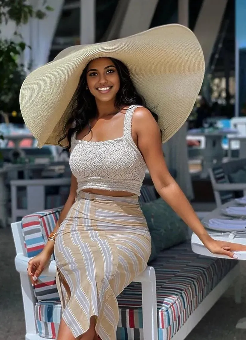 Beemer Straw Hat - 90 Cms -Beige
