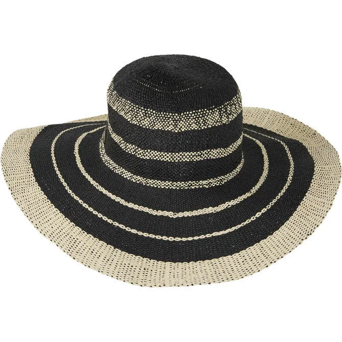 Billabong Women's Fireside Floppy Hat | Black | White Cap