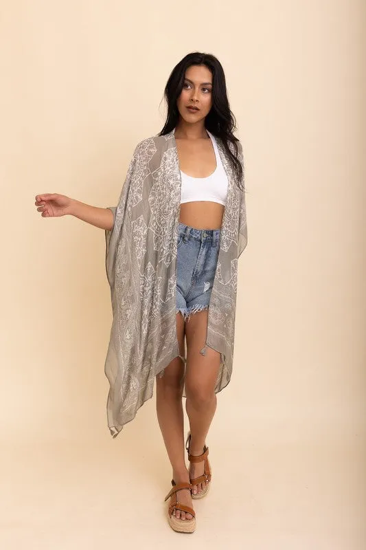 Bohemian Mandala Tassel Kimono - Beach Perfect