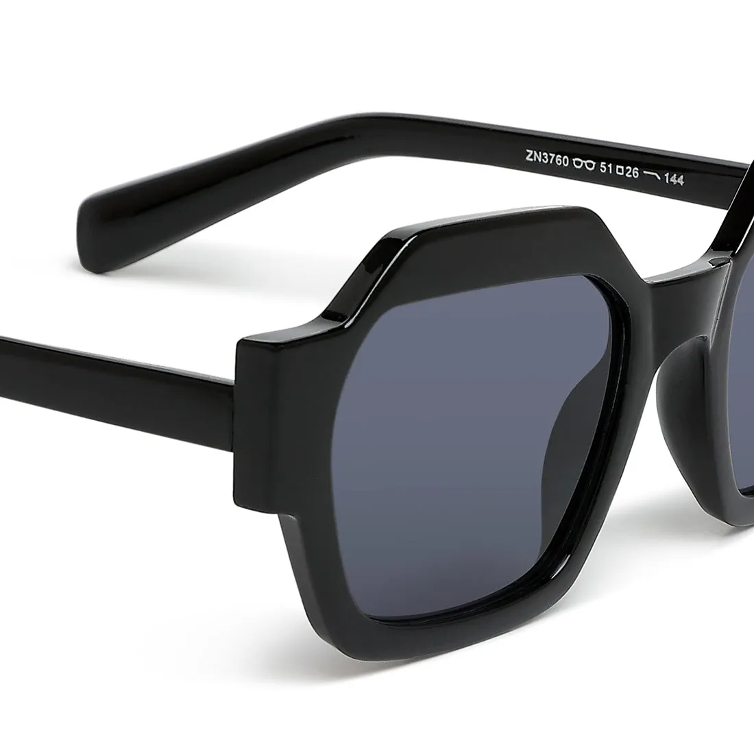 Bold Bevel Square Sunglasses