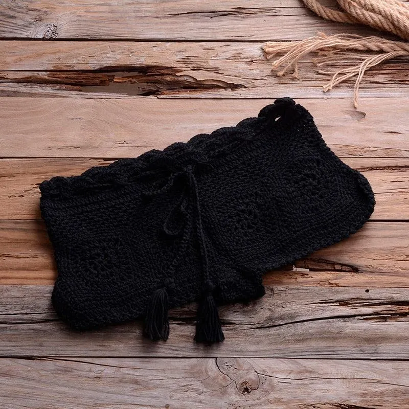 Bralette Knit Halter Push Up Bikini Top Or Skirt