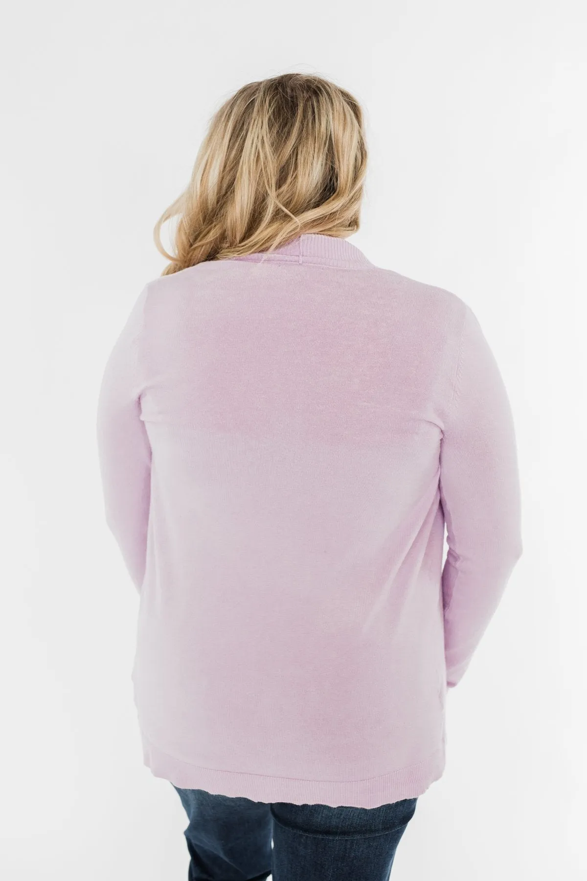 Can't Wait Open Front Cardigan- Lilac