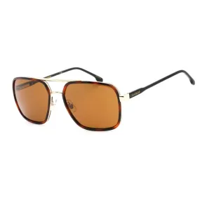 Carrera Men's Sunglasses - Brown Lens Gold/Brown Square Shape Frame | 256/S 0J5G