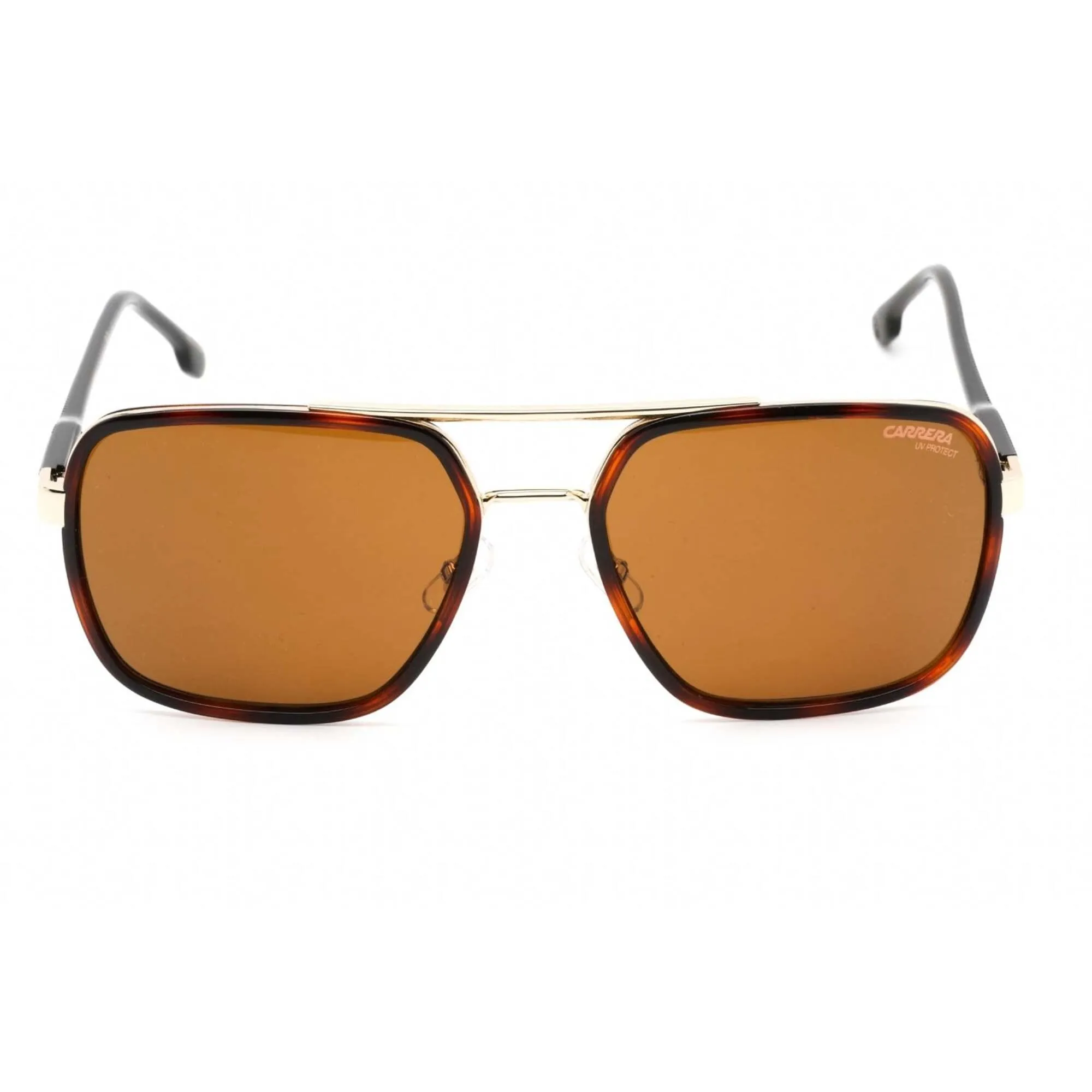 Carrera Men's Sunglasses - Brown Lens Gold/Brown Square Shape Frame | 256/S 0J5G