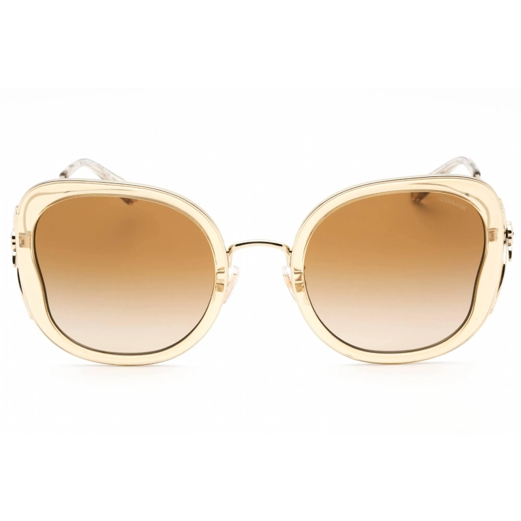 Coach Women's Sunglasses - Transparent Gold Plastic Full Rim Frame | 0HC7153B 57363B