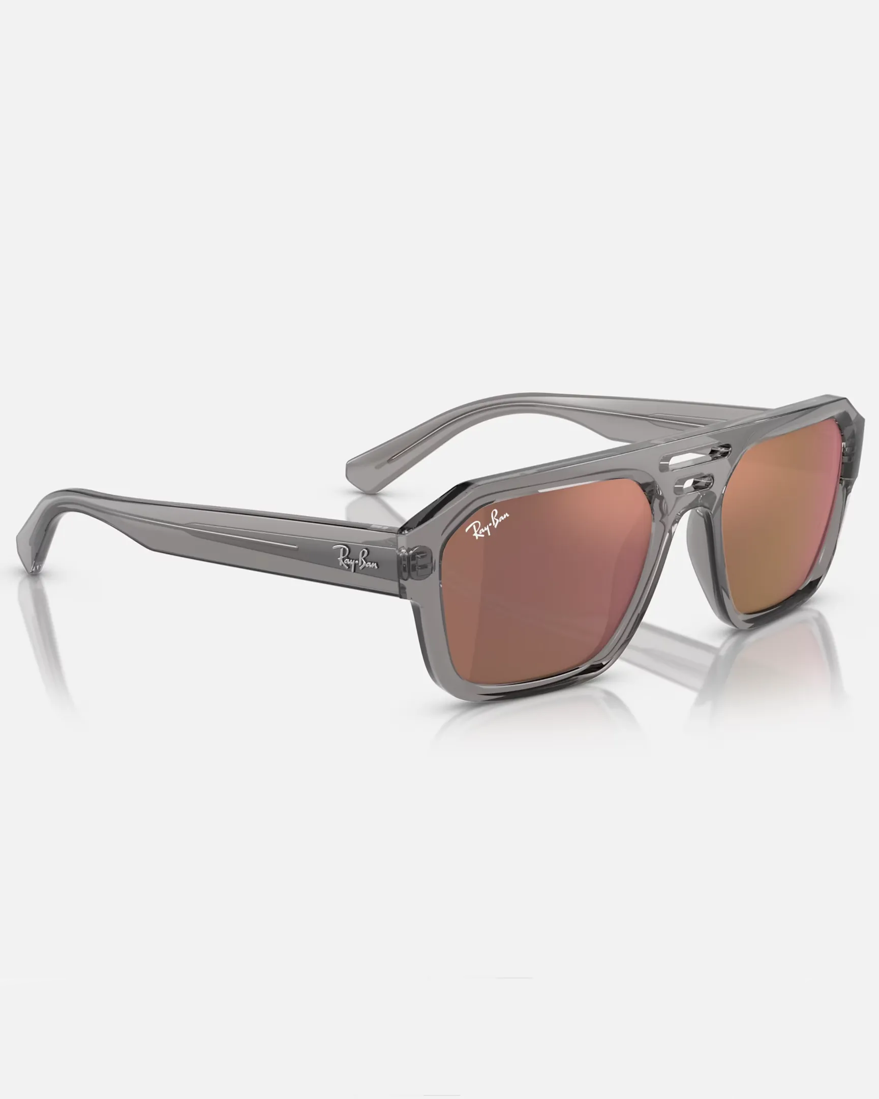 Corrigan Bio-Based Sunglasses in Polished Transparent Grey & Dark Violet Read