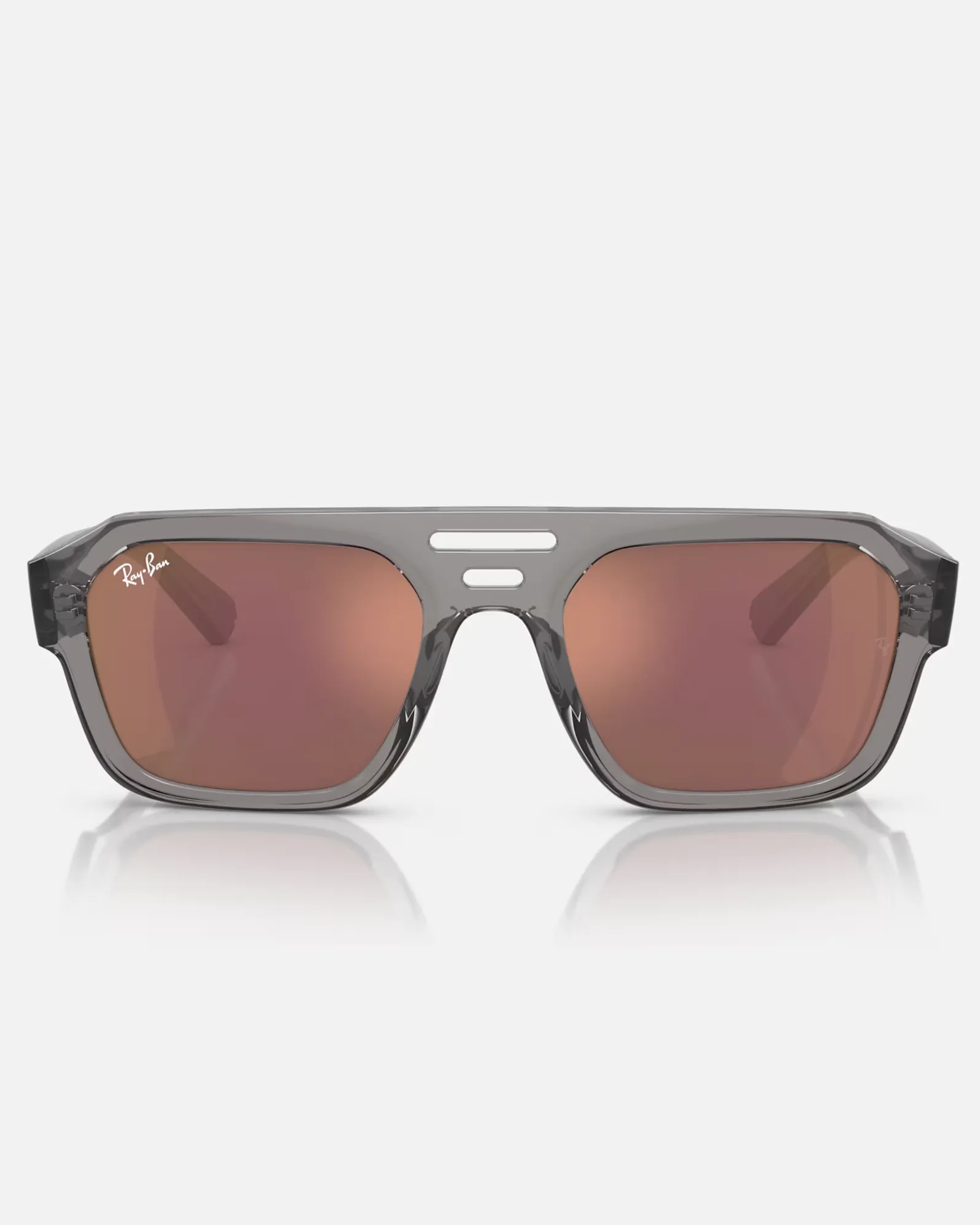 Corrigan Bio-Based Sunglasses in Polished Transparent Grey & Dark Violet Read
