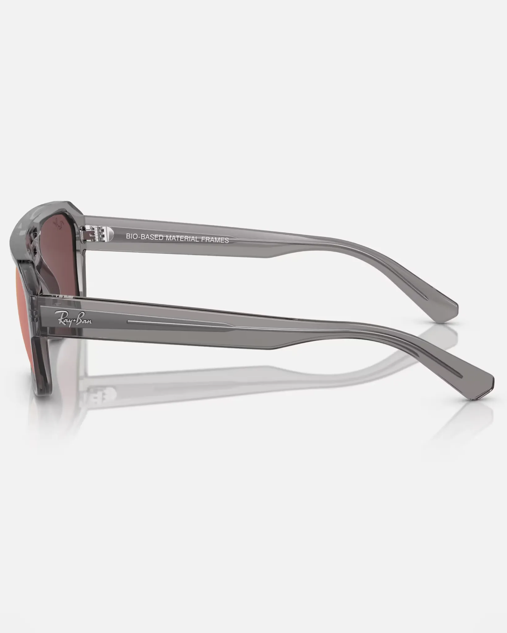 Corrigan Bio-Based Sunglasses in Polished Transparent Grey & Dark Violet Read