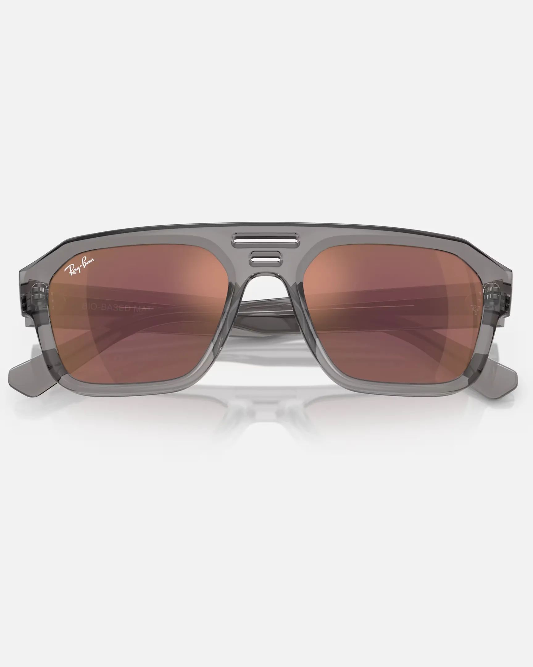 Corrigan Bio-Based Sunglasses in Polished Transparent Grey & Dark Violet Read