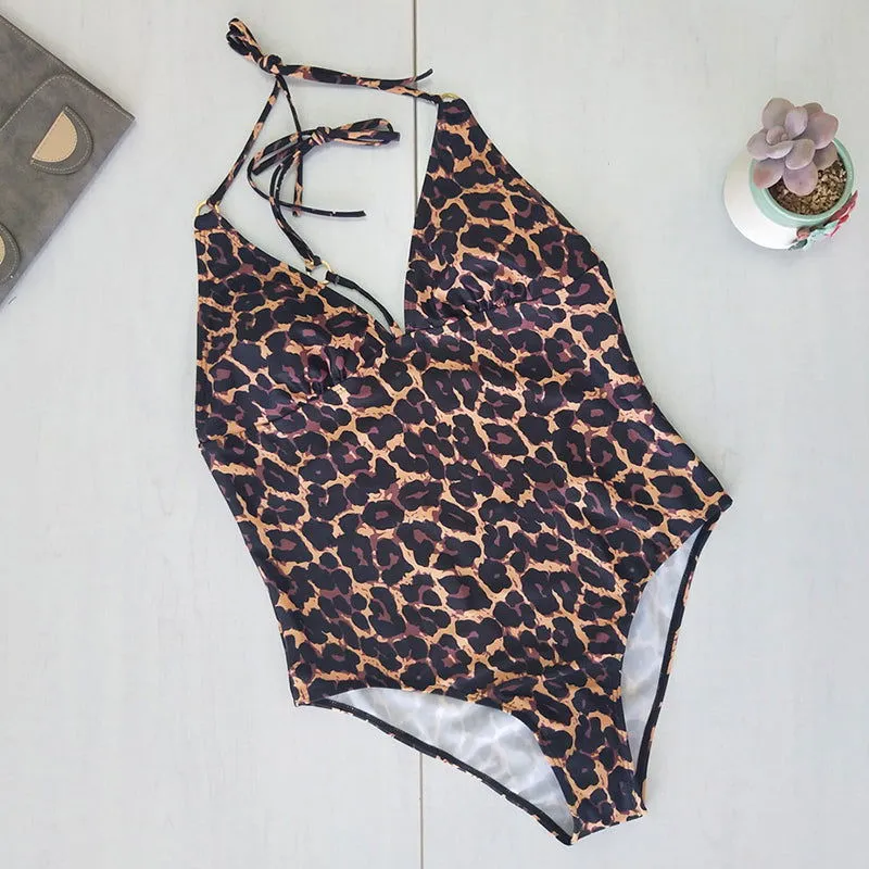 Cross Straps Push-up Snug-fit One-piece Swimsuits
