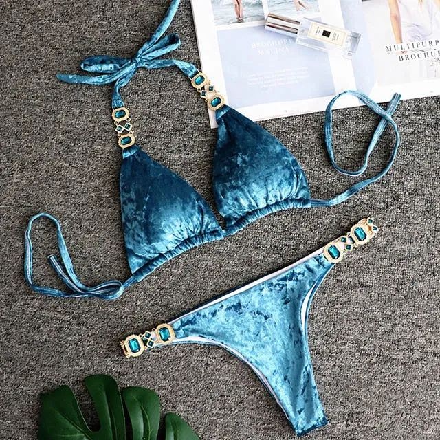 Crystal Diamond Bikini Swimwear