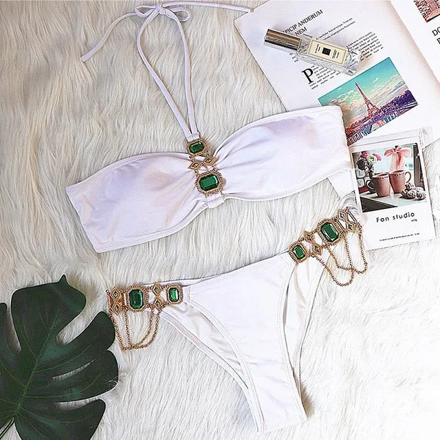 Crystal Diamond Bikini Swimwear
