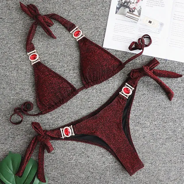 Crystal Diamond Bikini Swimwear