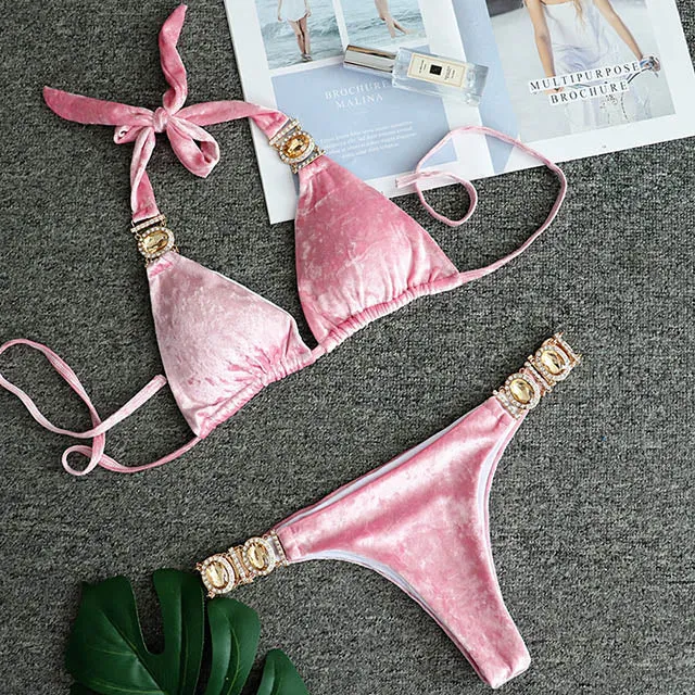 Crystal Diamond Bikini Swimwear