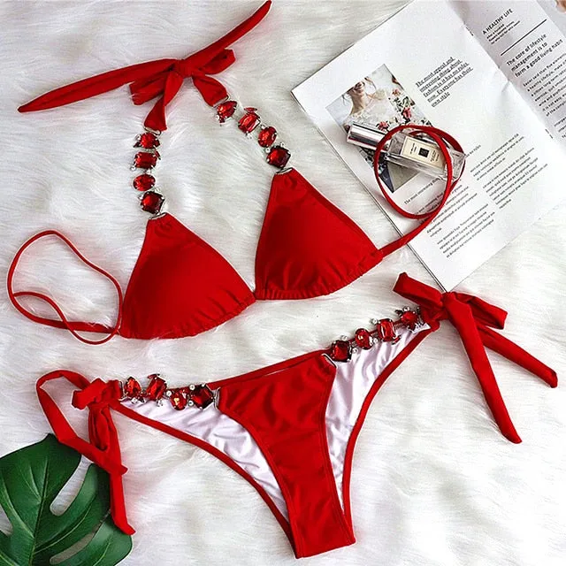 Crystal Diamond Bikini Swimwear