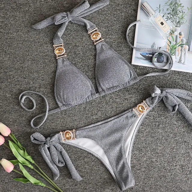Crystal Diamond Bikini Swimwear