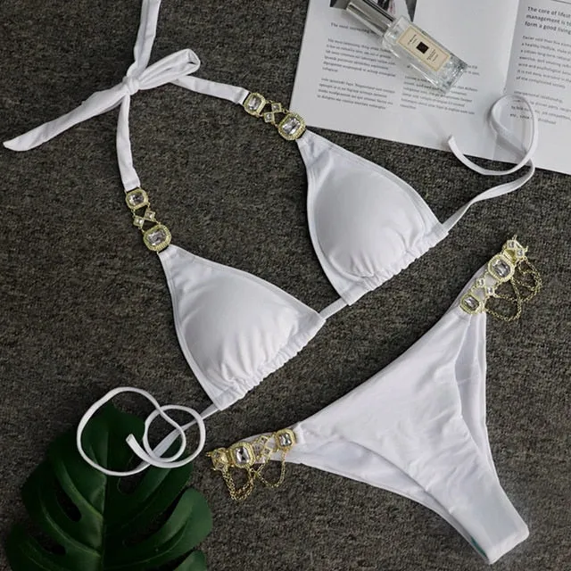 Crystal Diamond Bikini Swimwear