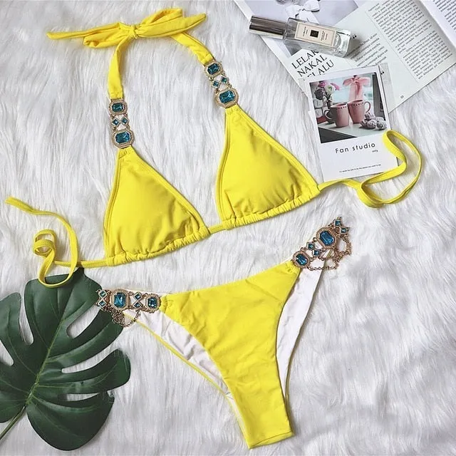 Crystal Diamond Bikini Swimwear