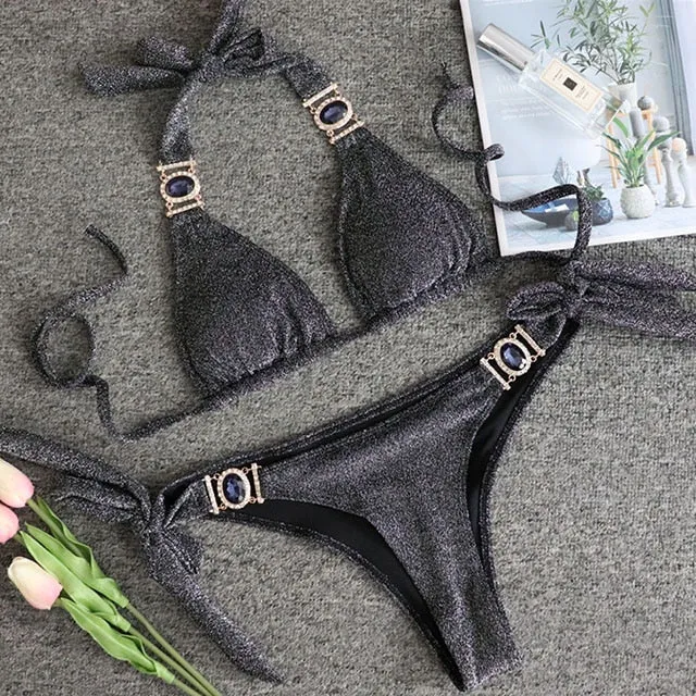 Crystal Diamond Bikini Swimwear