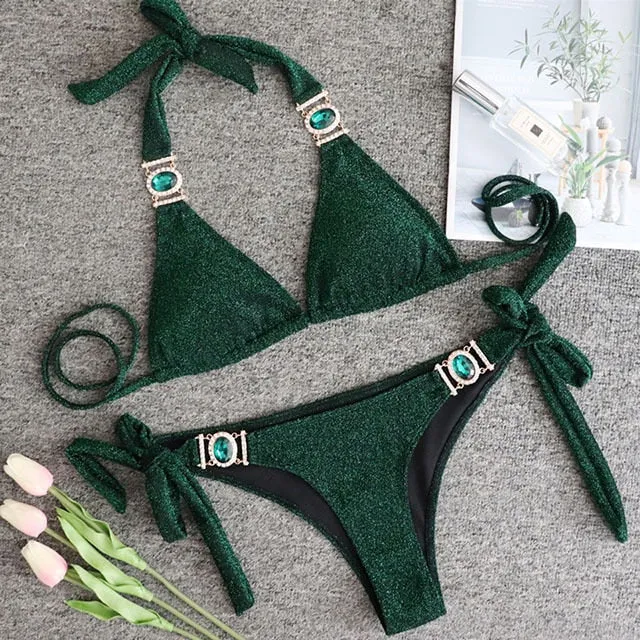 Crystal Diamond Bikini Swimwear