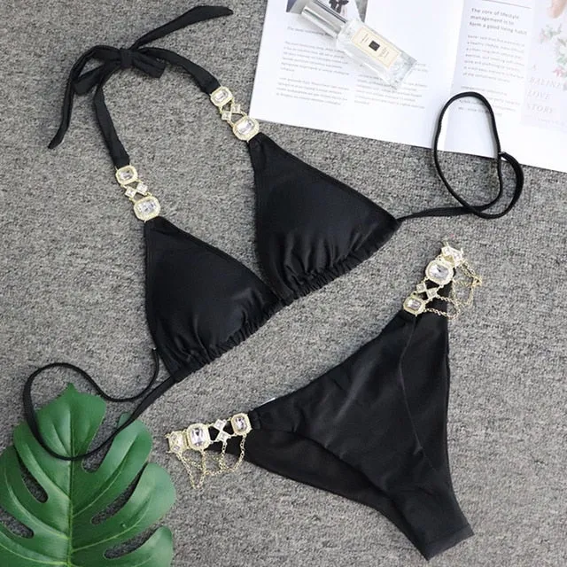 Crystal Diamond Bikini Swimwear