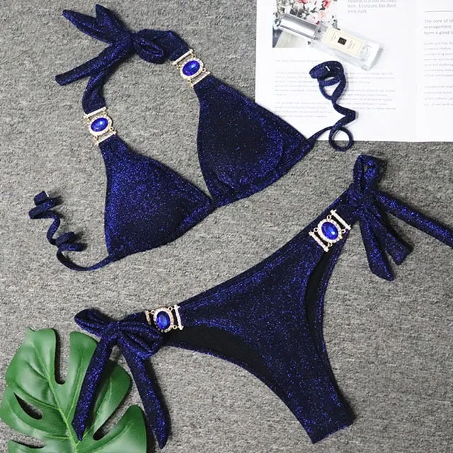 Crystal Diamond Bikini Swimwear