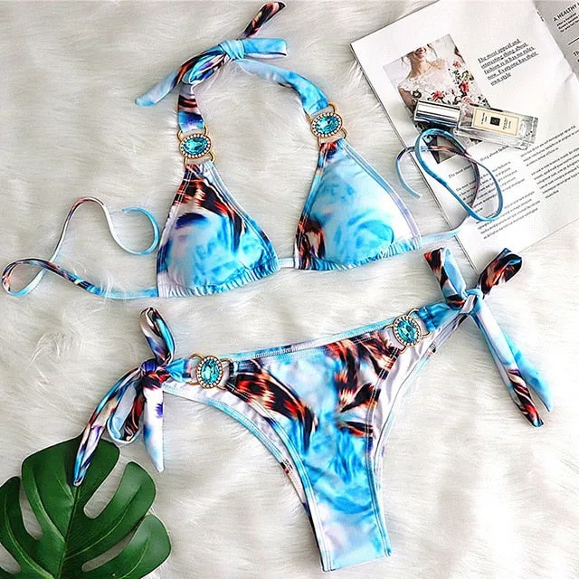 Crystal Diamond Bikini Swimwear