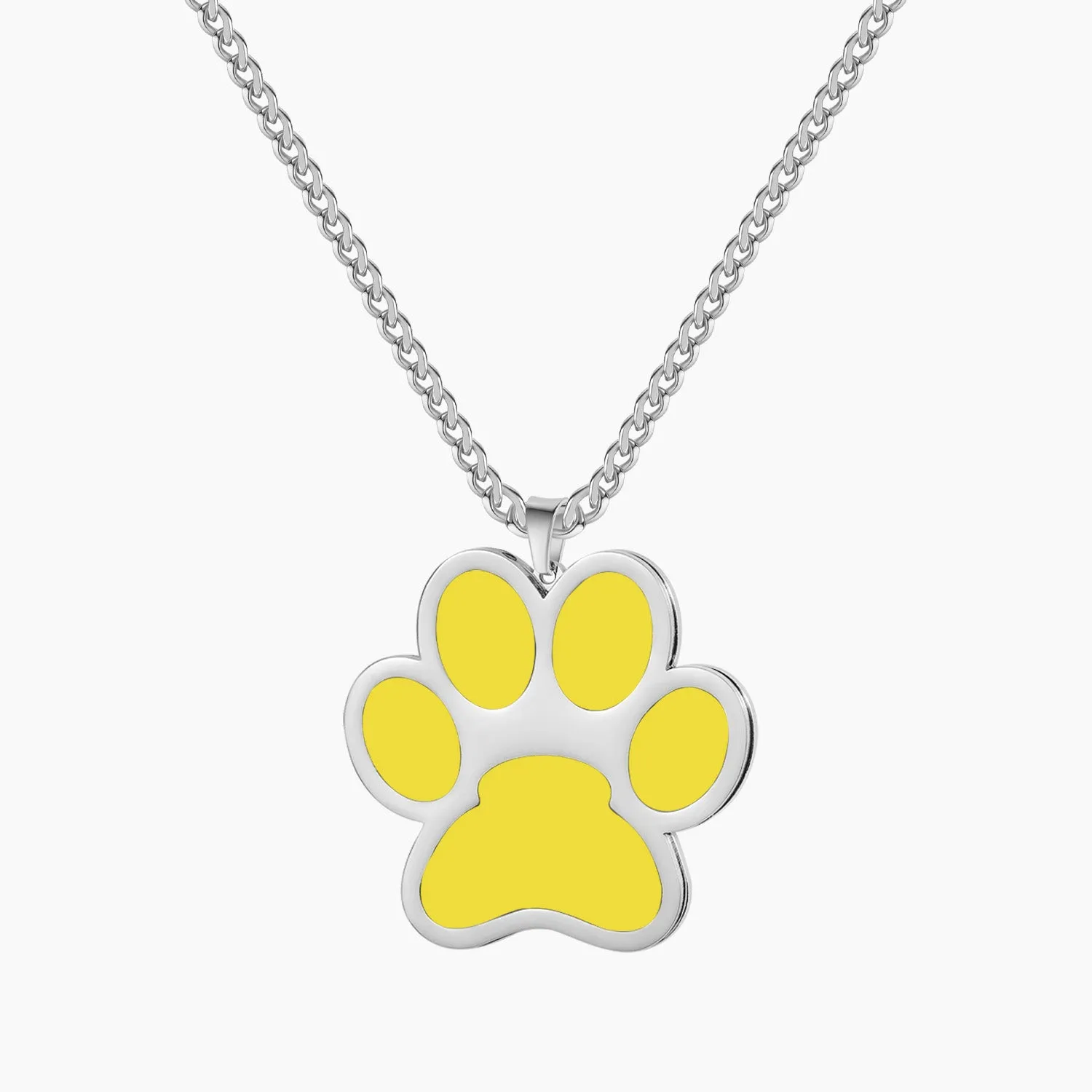 Custom Enamel Paw Print Necklace MN1766