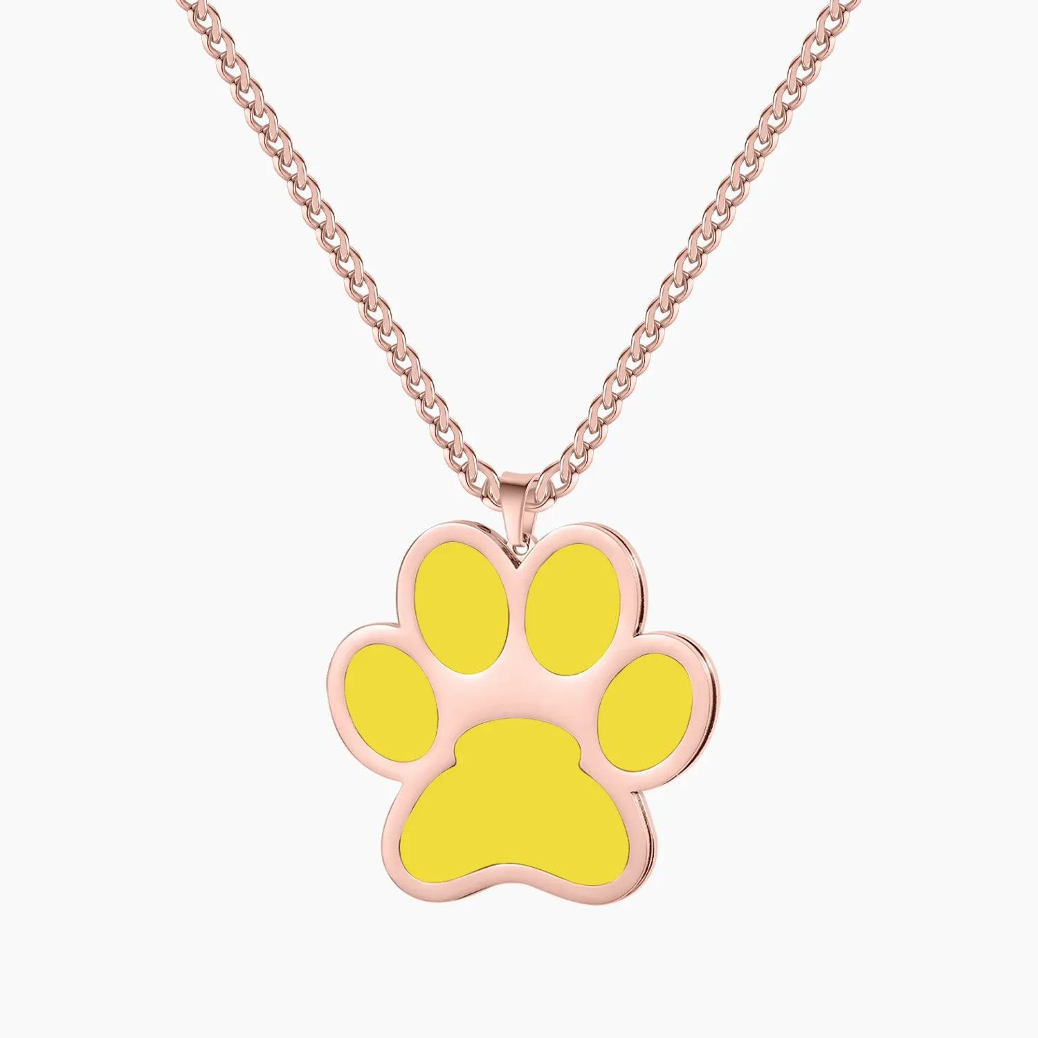 Custom Enamel Paw Print Necklace MN1766