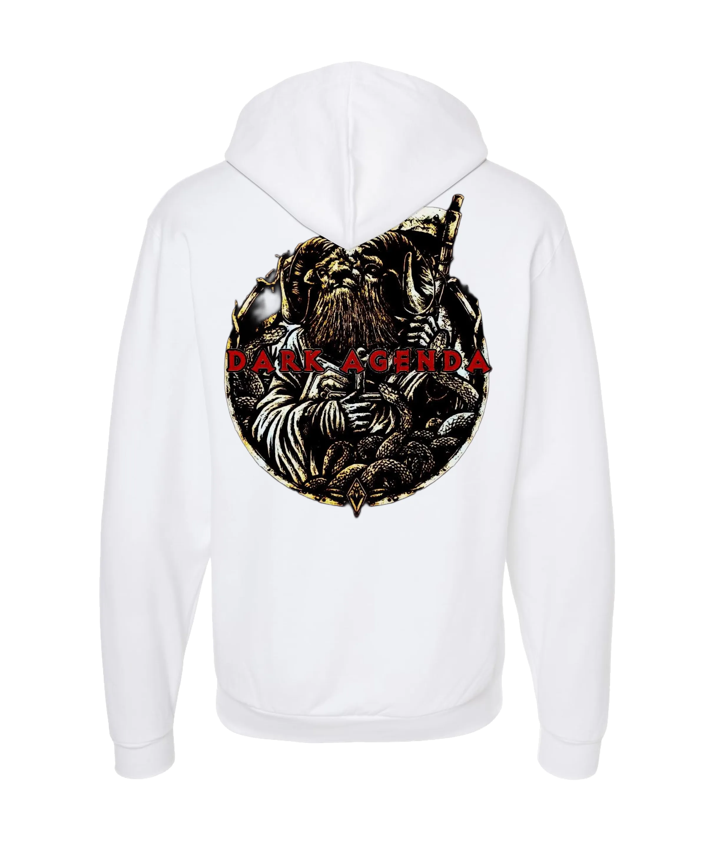 Dark Agenda - Red Goat - White Zip Up Hoodie