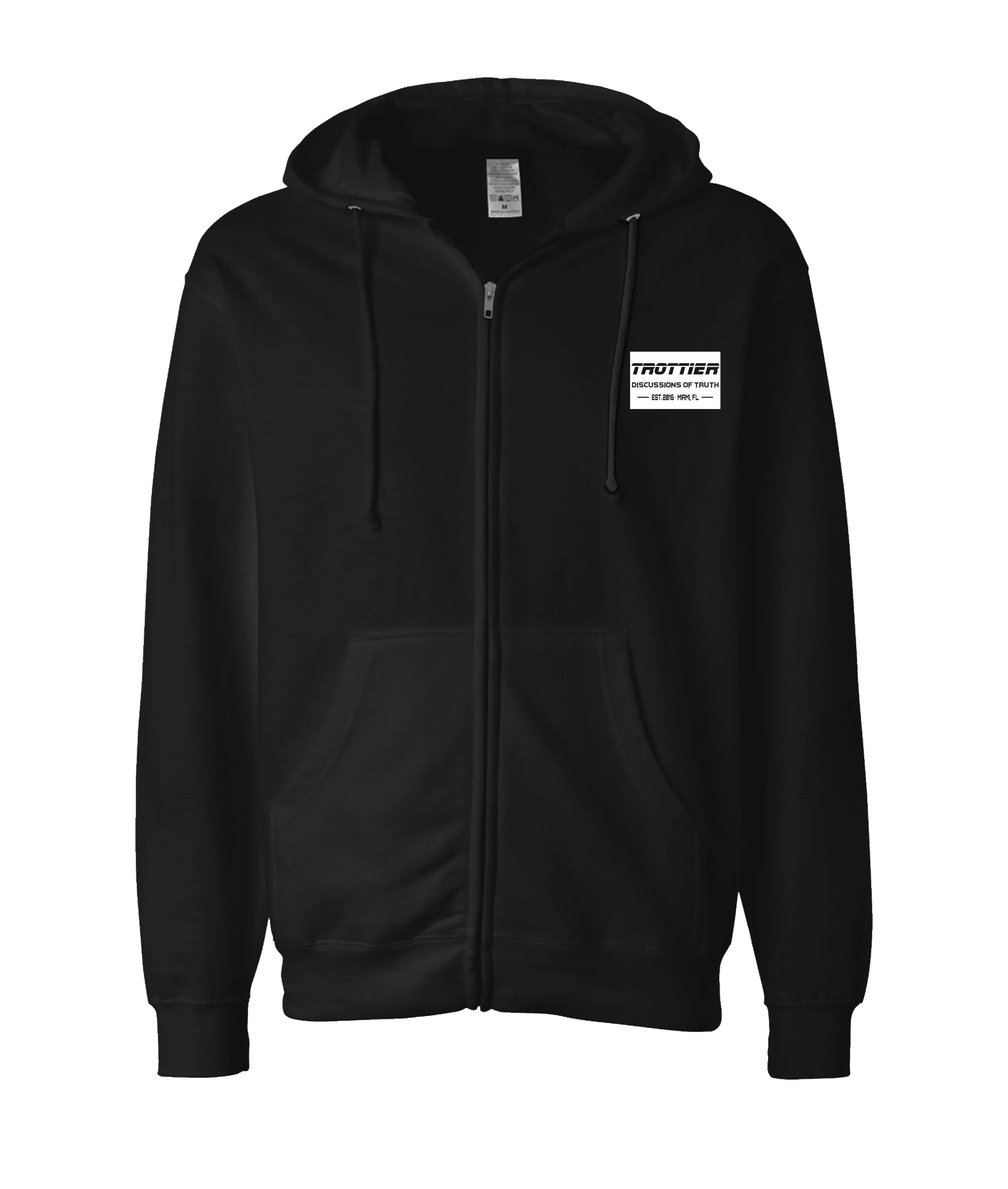 Discussions of Truth - TROTTIER - Black Zip Up Hoodie