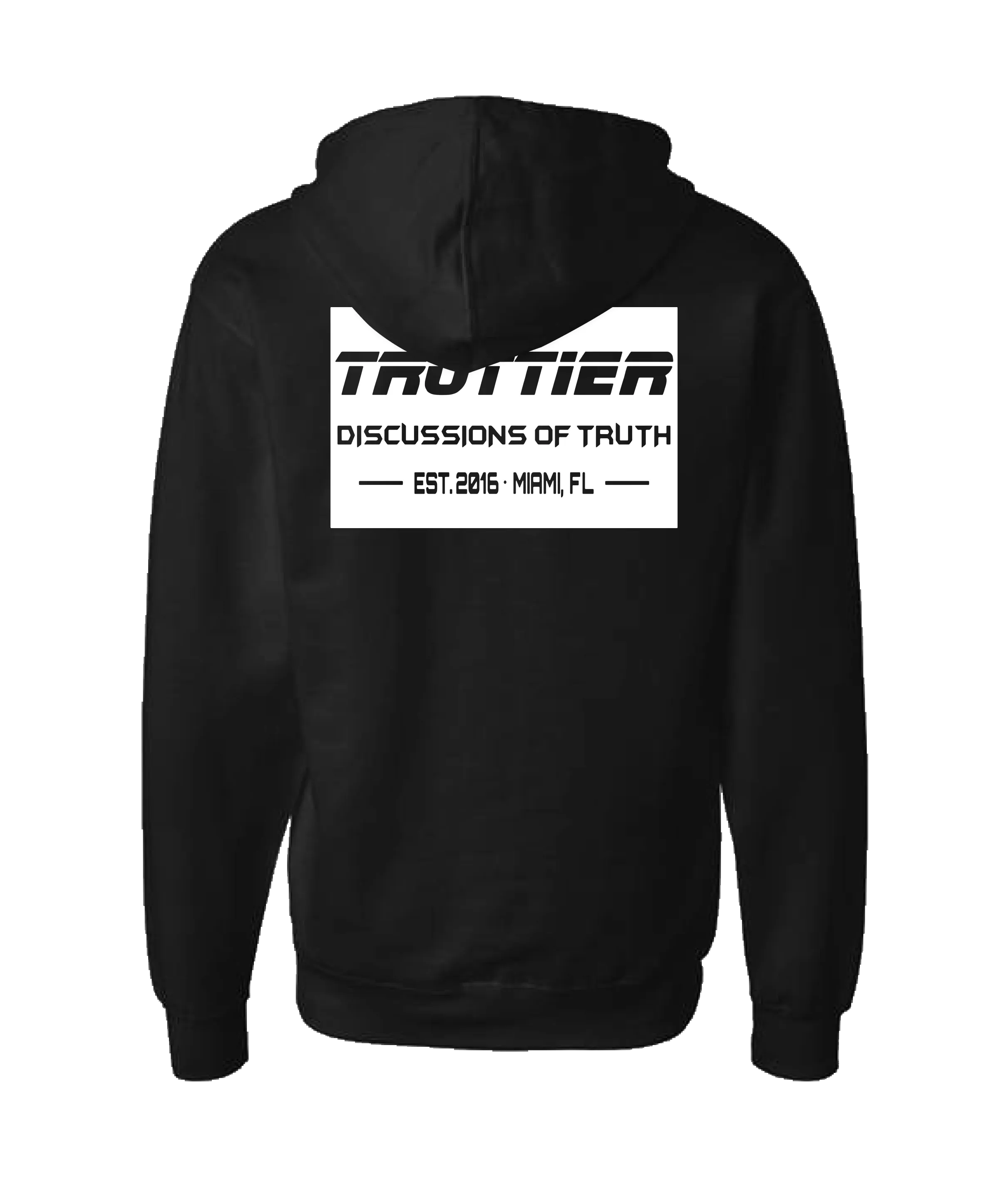 Discussions of Truth - TROTTIER - Black Zip Up Hoodie