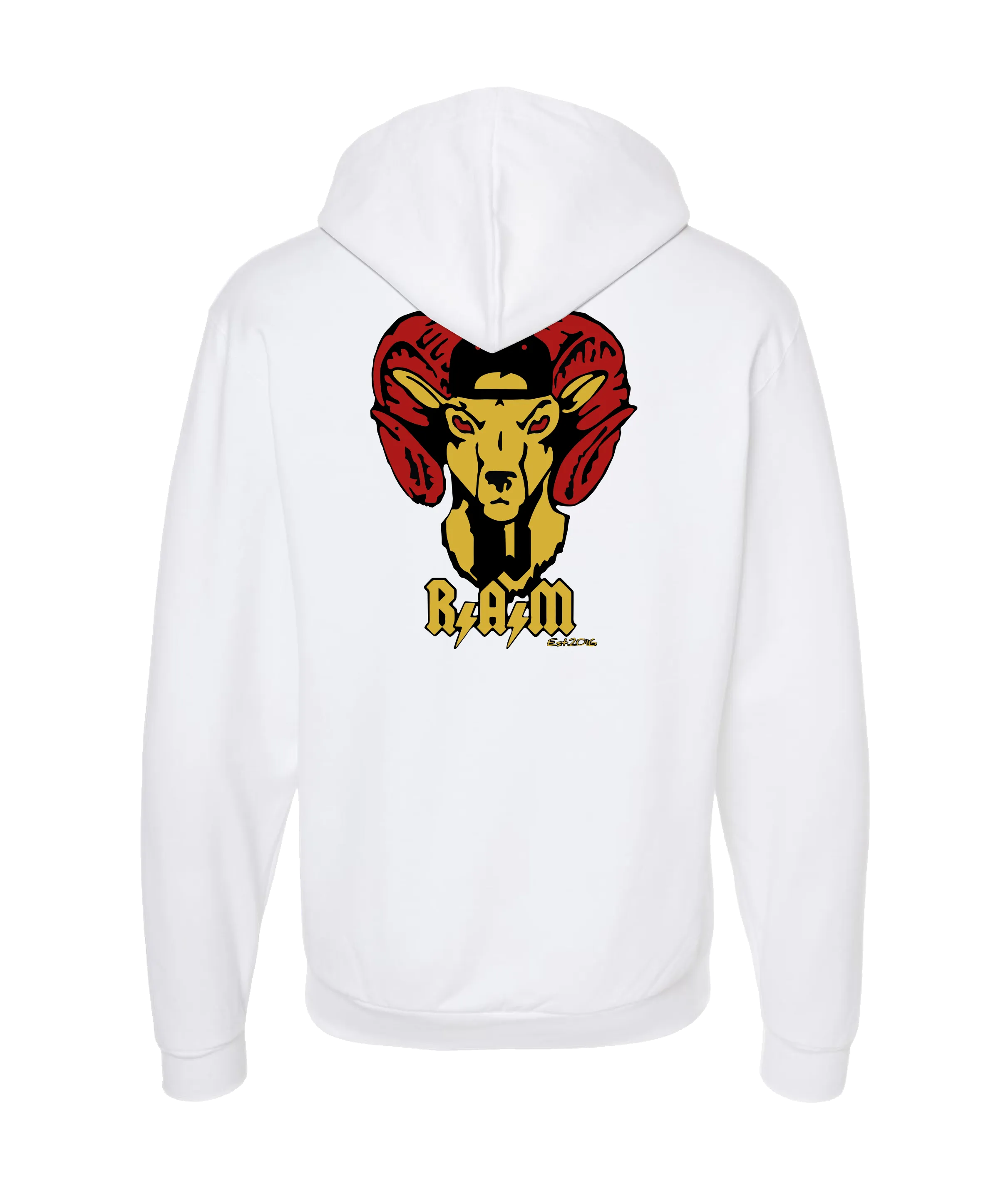 DJ R.A.M - Logo - White Zip Up Hoodie