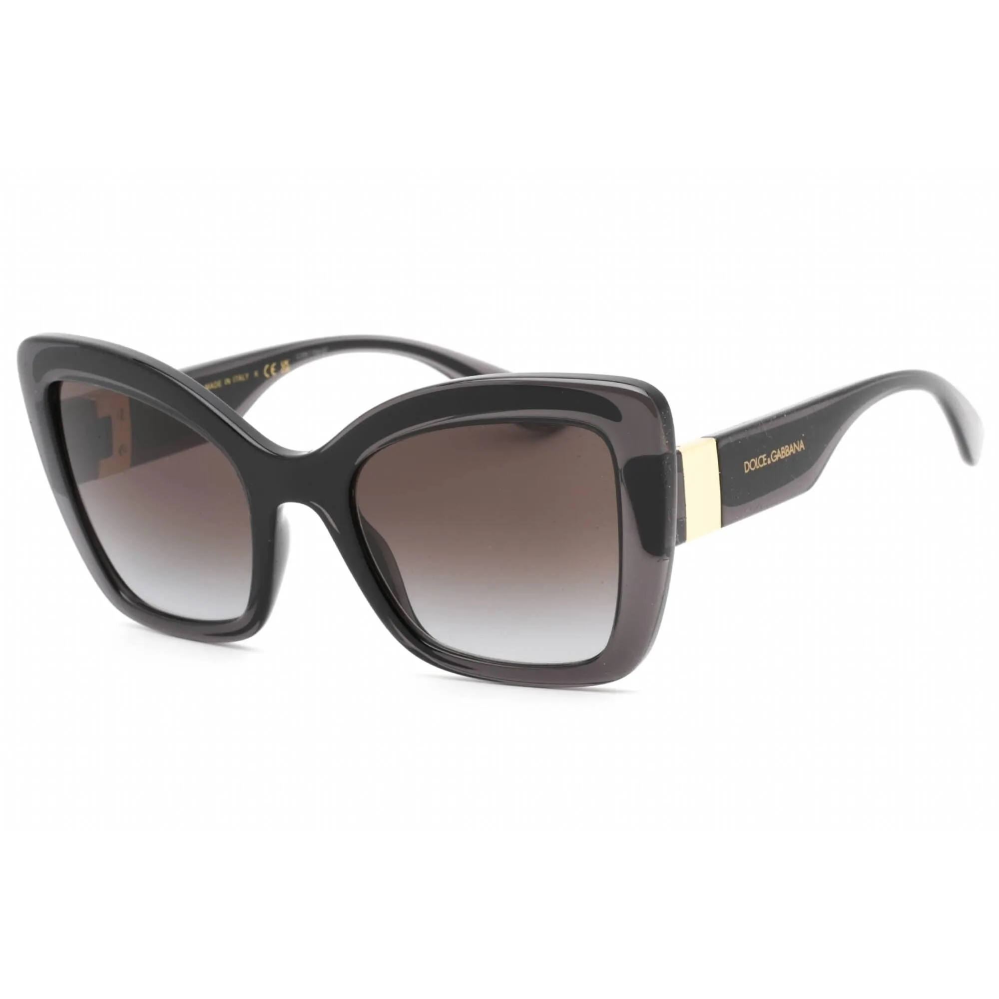 Dolce & Gabbana Women's Sunglasses - Transparent Grey/Black Cat Eye | 0DG6170 32578G