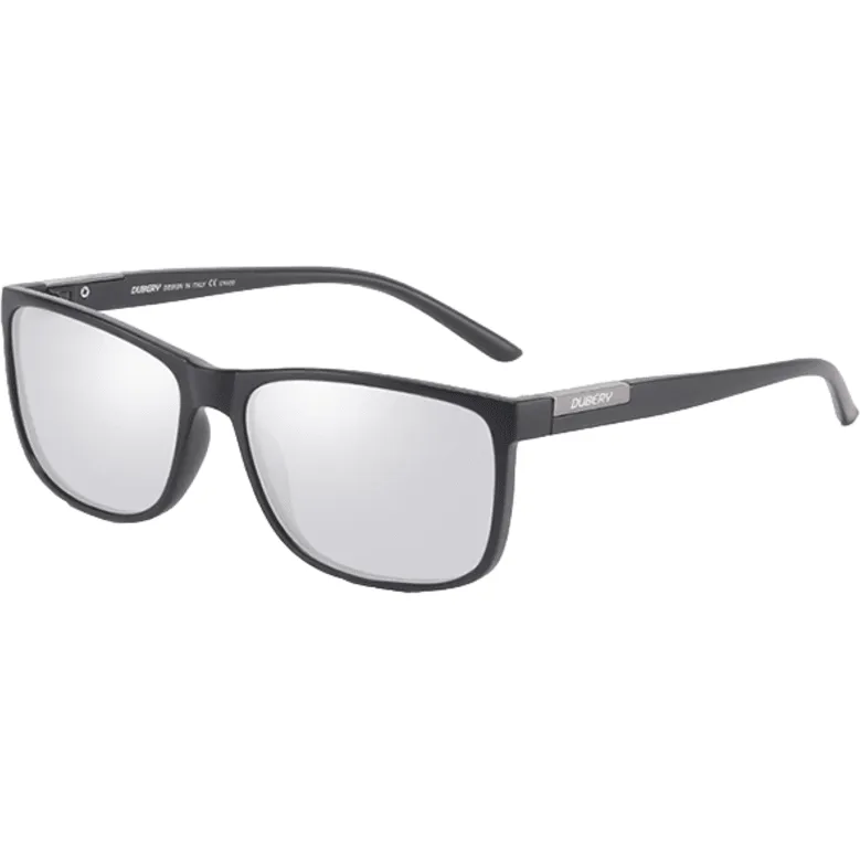 Dubery Sunglasses 100% UV Protection Black / Silver D529 C6