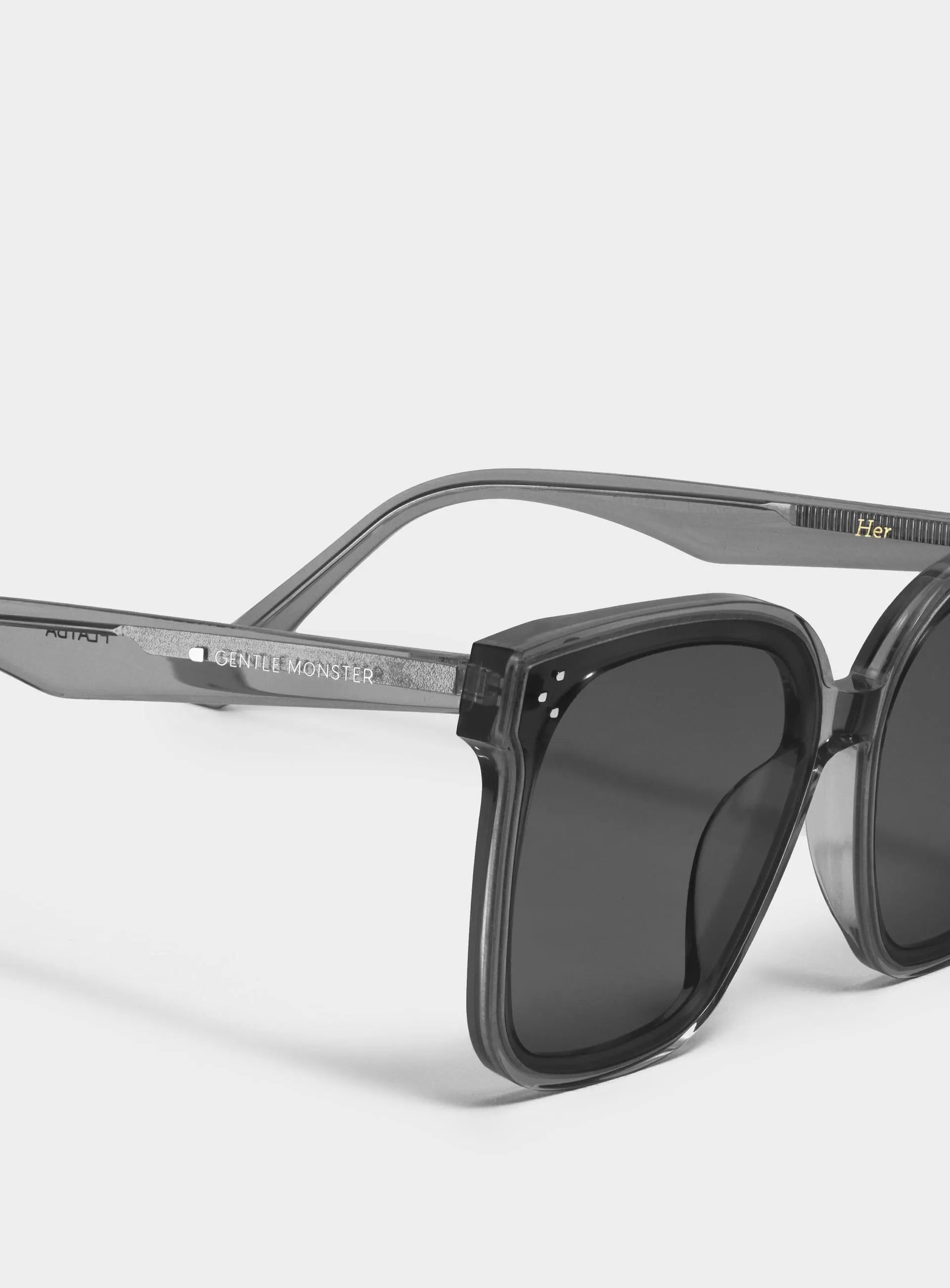 Edgy Bullet Pin Detail Oversized Square Shades by Her G1