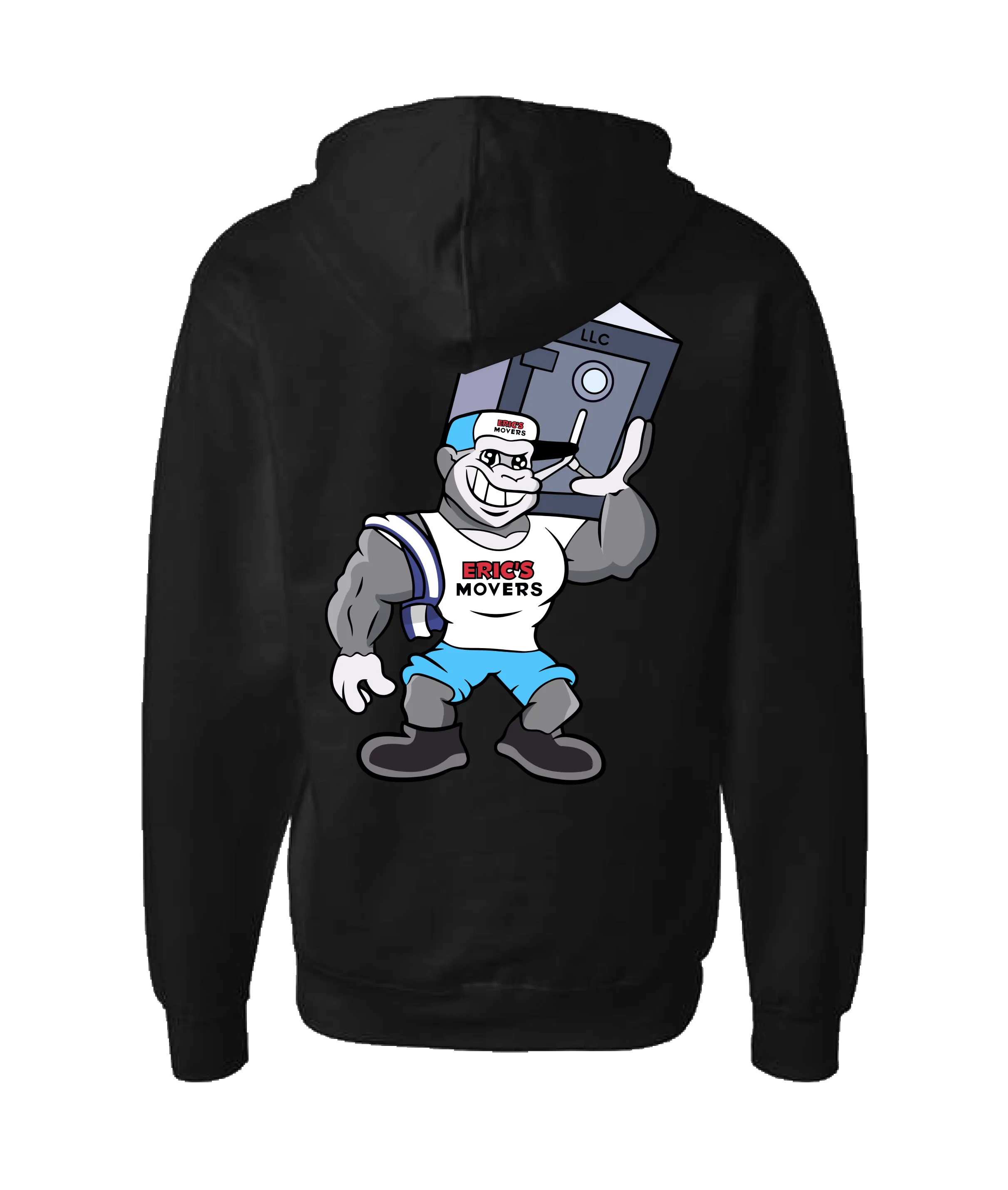 Eric's Movers - One Arm - Black Zip Up Hoodie