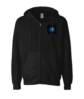 Evaize

 - Blue Moon - Black Zip Up Hoodie
