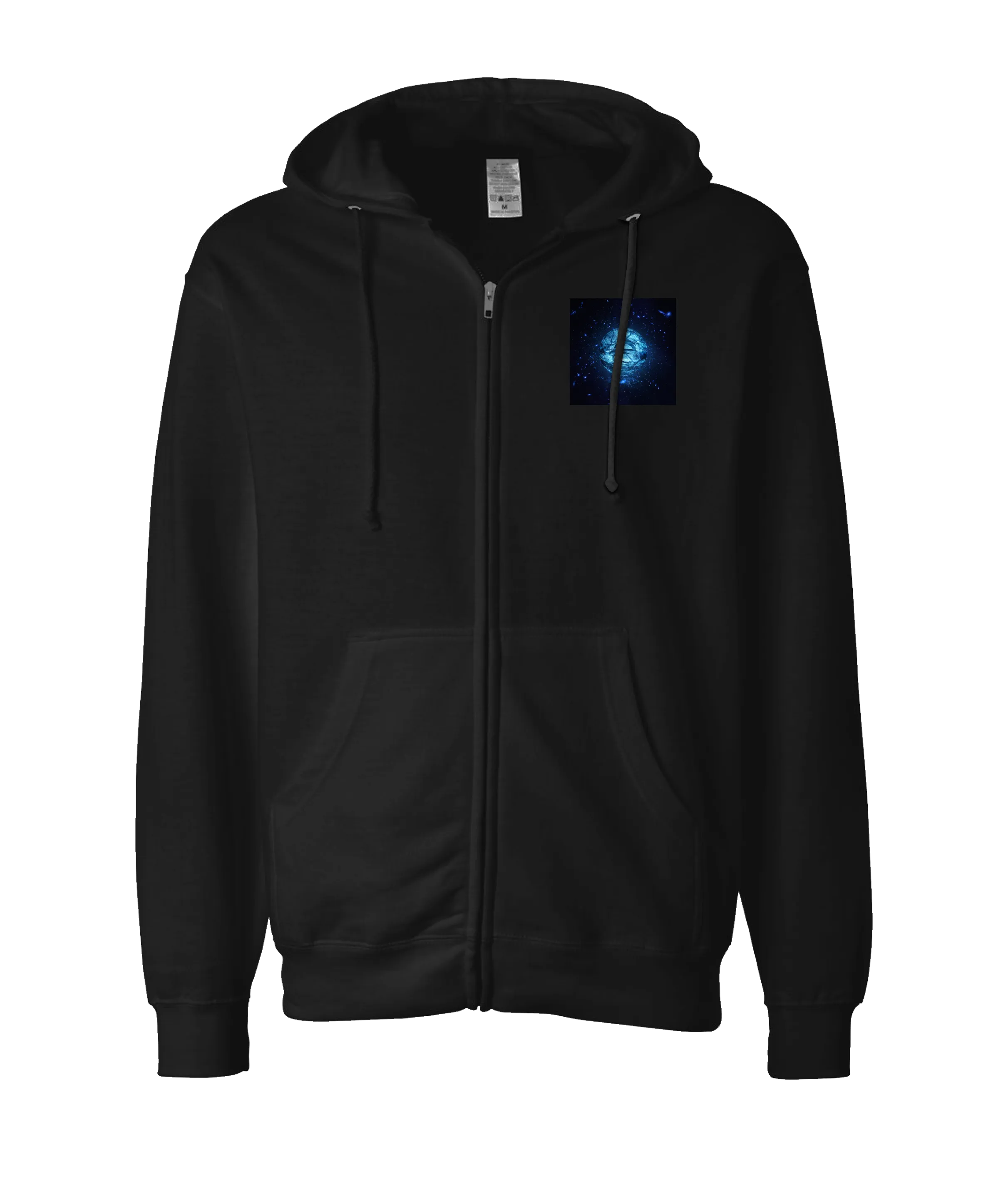 Evaize

 - Blue Moon - Black Zip Up Hoodie