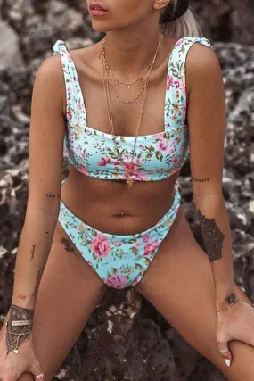 Floral Print Classic High Waist Bikini