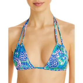 Frankies Bikinis Womens Floral Bandeau Bikini Swim Top