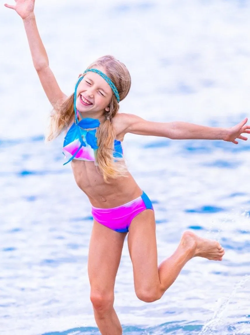 Girls Bright As the Sun Two Piece Swimsuit