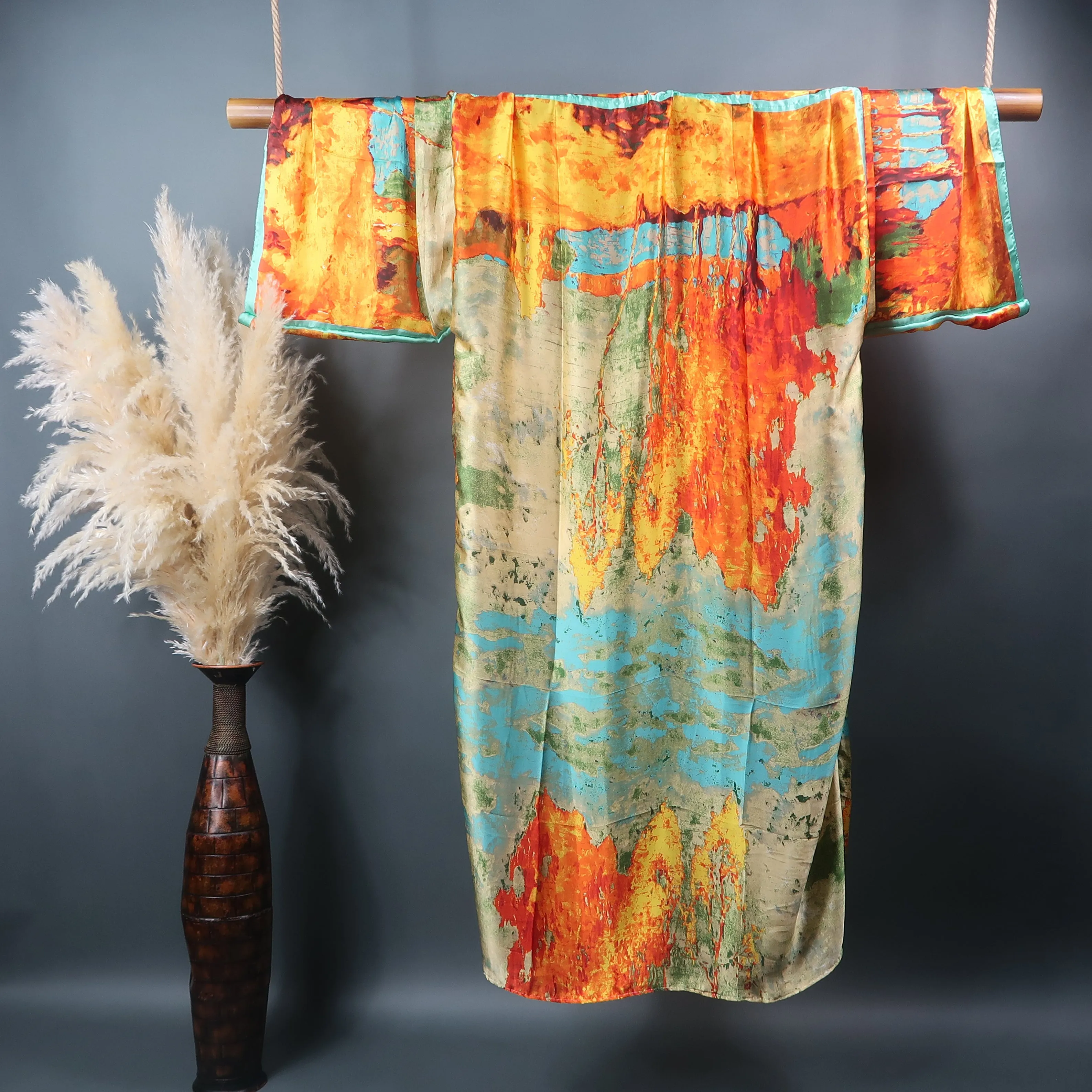 Glowed Up | Kimono Duster (Open Front) | Floor Length Long Robe